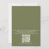 Invitation Mariage Code QR Rustique Fleurs Précieuses Romanti (Dos)