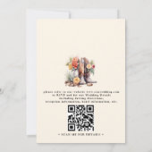 Invitation Mariage Code QR Rustique Moderne Occidental (Dos)