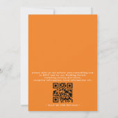 Invitation Mariage Code QR Rustique Oranges Juteuses Verdure (Dos)
