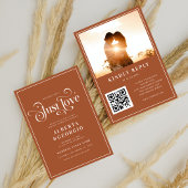 Invitation Mariage Code QR Terracotta Rien de Fantaisiste Jus