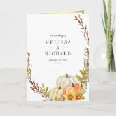 Invitation Mariage Code QR Tournesols Rustiques Citrouille (Devant)