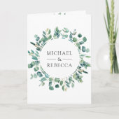 Invitation Mariage Code QR Tout en Un Eucalyptus Rustique Pho (Devant)