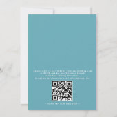 Invitation Mariage code QR tout-en-un palmier aquarelle (Dos)