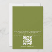 Invitation Mariage code QR vintage fleur sauvage printanière (Dos)