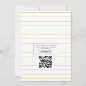 Invitation Mariage code QR Violet & Or Géométrique Herbier (Dos)