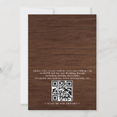 Invitation Mariage Code QR Western Country Fleur de Tournesol (Dos)