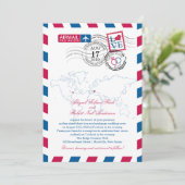 Invitation Mariage Coeur du New Jersey et Italie (Debout devant)