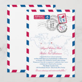 Invitation Mariage Coeur du New Jersey et Italie (Devant / Derrière)