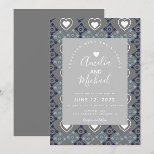 Invitation Mariage Cœur Méditerranéen Moderne