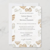 Invitation Mariage coeurs blanc crème romantique (Devant)