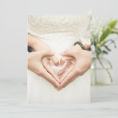 Invitation Mariage Cœurs en nos mains (Debout devant)