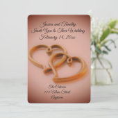 Invitation Mariage Coeurs liés (Debout devant)