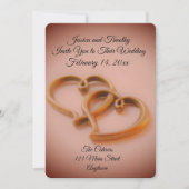 Invitation Mariage Coeurs liés (Devant)