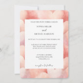 Invitation Mariage coeurs roses romantiques (Devant)