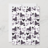 Invitation Mariage Coeurs stylisés (Dos)