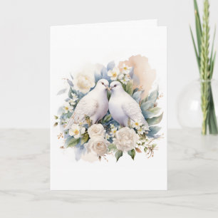 Invitation Mariage Colombes Blanches Aquarelle