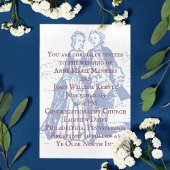 Invitation Mariage colonial-américain