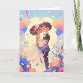Invitation Mariage coloré Anime Couple (Devant)