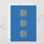 Invitation Mariage coloré Bleu & Or Royal (Dos)