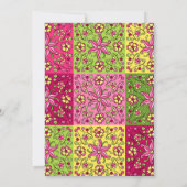 Invitation Mariage coloré de broderie mexicaine (Dos)