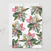 Invitation Mariage coloré tropical (Dos)