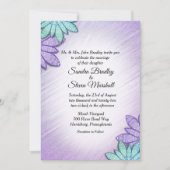 Invitation Mariage combiné couleur florale chic (Devant)