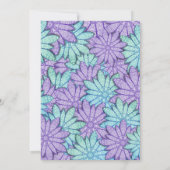 Invitation Mariage combiné couleur florale chic (Dos)