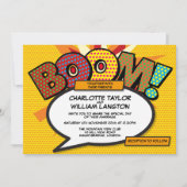 Invitation Mariage comique moderne de concepteur typographiqu (Devant)