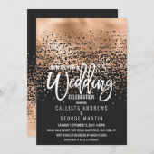 Invitation Mariage Confetti Ombre (Devant / Derrière)