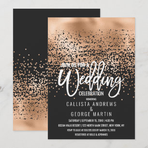 Invitation Mariage Confetti Ombre