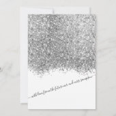 Invitation Mariage Confetti Parties scintillant blanche en ar (Dos)