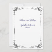 Invitation Mariage Conseils et commentaires Cadre de Filigree (Dos)