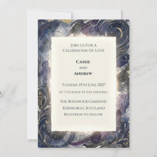 Invitation Mariage Constellation de Nuit Céleste