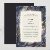 Invitation Mariage Constellation de Nuit Céleste (Devant / Derrière)