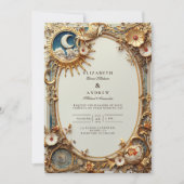 Invitation Mariage Constellation Vintage Cosmique (Devant)
