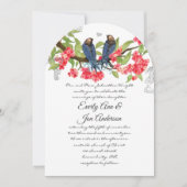 Invitation Mariage Conte de Fées Forestier Oiseaux de l'Amour (Devant)