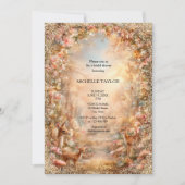 Invitation Mariage Conte de Fées Forêt Enchantée Élégant Flor (Devant)