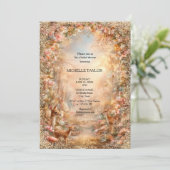 Invitation Mariage Conte de Fées Forêt Enchantée Élégant Flor (Debout devant)