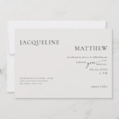 Invitation Mariage contemporain Forever You beige code QR (Devant)
