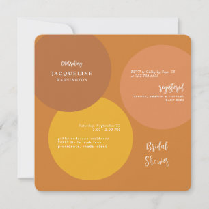 Invitation Mariage contemporain géométrique en terre cuite