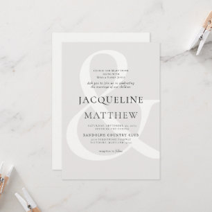 Invitation Mariage Contemporain Moderne Deux Parents