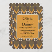 Invitation Mariage contemporain moderne du milieu du siècle (Devant / Derrière)