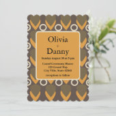 Invitation Mariage contemporain moderne du milieu du siècle (Debout devant)