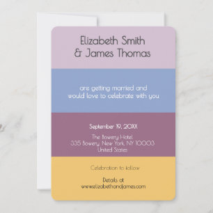 Invitation Mariage Contemporain Simple Minimaliste Moderne
