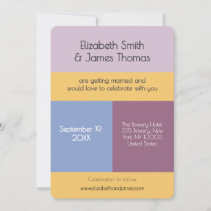 Invitation Mariage Contemporain Simple Minimaliste Moderne