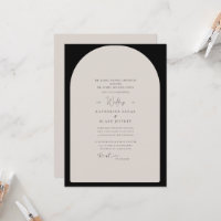 Mariage contemporain simple noir et bronze