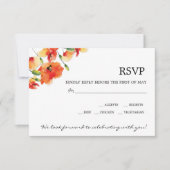 Invitation Mariage Coquelicot Doré Estival (Devant)