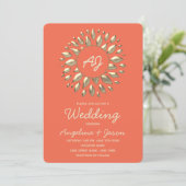 Invitation Mariage Corail d'Été (Debout devant)