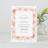 Invitation Mariage Corail Pétale (Debout devant)