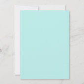 Invitation Mariage Corail Rouge Turquoise (Dos)